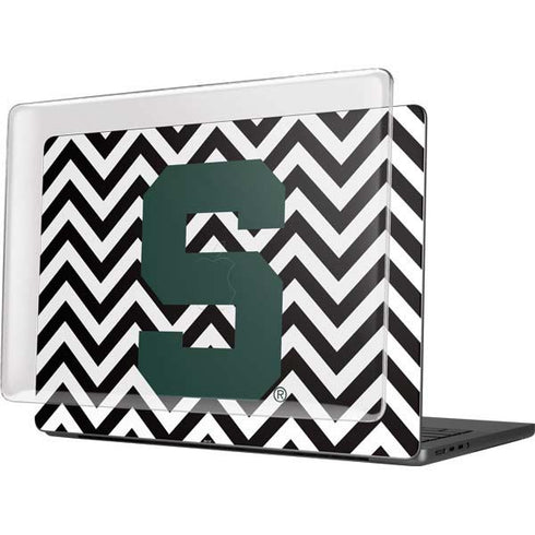 Michigan State University Spartans S Chevron MacBook Pro 14in (2021-24) Case plus Skin