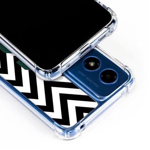 Michigan State University Spartans S Chevron Moto G 5G (2024) Clear Case