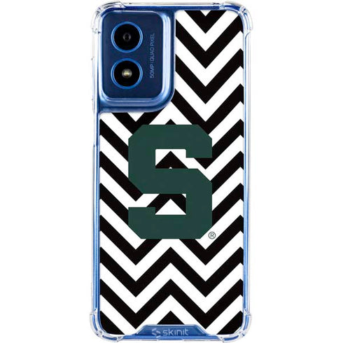 Michigan State University Spartans S Chevron Moto G Play 4G (2024) Clear Case