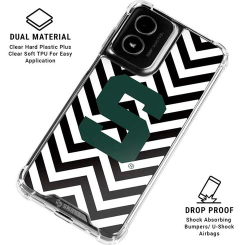 Michigan State University Spartans S Chevron Moto G Power 5G (2024) Clear Case