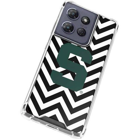 Michigan State University Spartans S Chevron Moto G Power 5G (2025) Clear Case