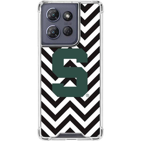 Michigan State University Spartans S Chevron Moto G Stylus 5G (2025) Clear Case