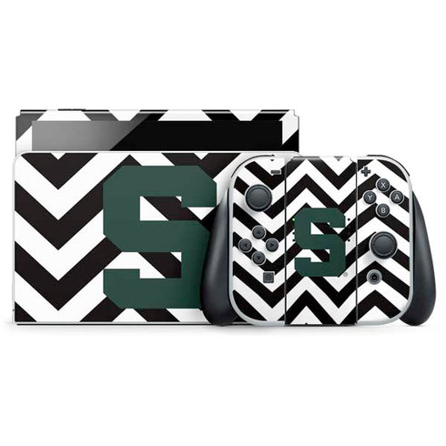 Michigan State University Spartans S Chevron Nintendo Skins