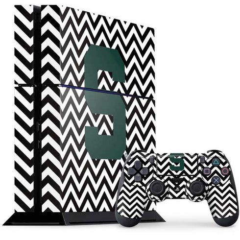 Michigan State University Spartans S Chevron PlayStation PS4 Skins