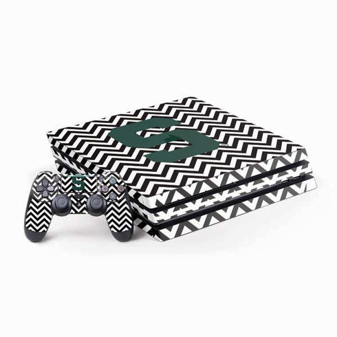 Michigan State University Spartans S Chevron PlayStation PS4 Skins