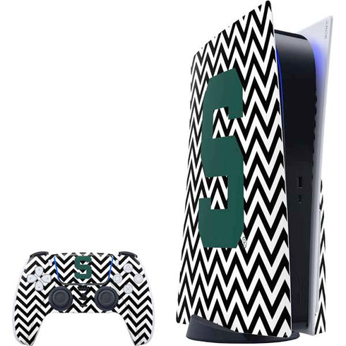 Michigan State University Spartans S Chevron PlayStation PS5 Skins