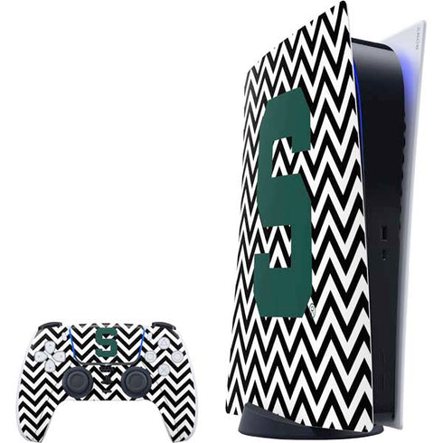Michigan State University Spartans S Chevron PlayStation PS5 Skins