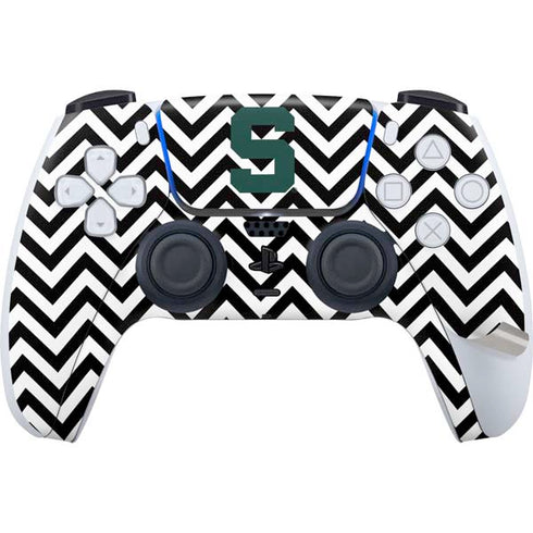 Michigan State University Spartans S Chevron PS5 Pro Disk Bundle Skin