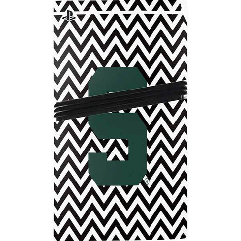 Michigan State University Spartans S Chevron PS5 Pro Disk Console Skin