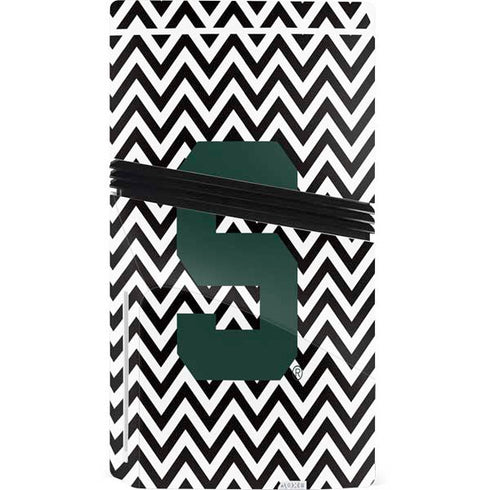 Michigan State University Spartans S Chevron PS5 Pro Disk Console Skin