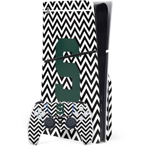 Michigan State University Spartans S Chevron PlayStation PS5 Skins
