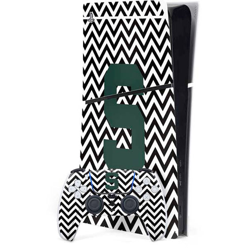 Michigan State University Spartans S Chevron PlayStation PS5 Skins