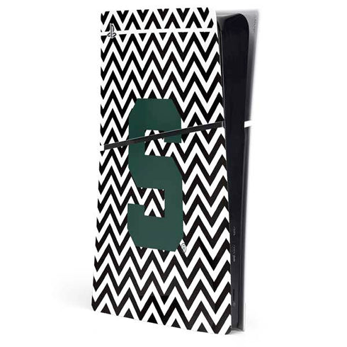 Michigan State University Spartans S Chevron PS5 Slim Digital Edition Console Skin