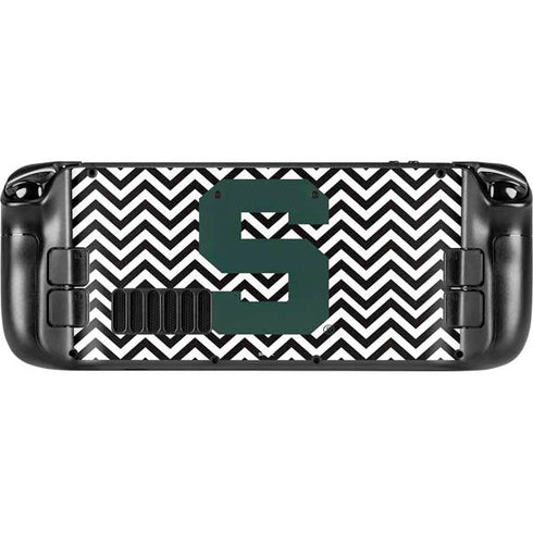 Michigan State University Spartans S Chevron Steam Deck Handheld Gaming Computer Skin