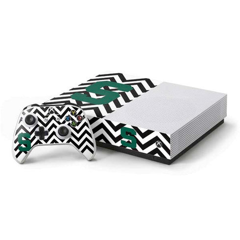 Michigan State University Spartans S Chevron Xbox One S All-Digital Edition Bundle Skin