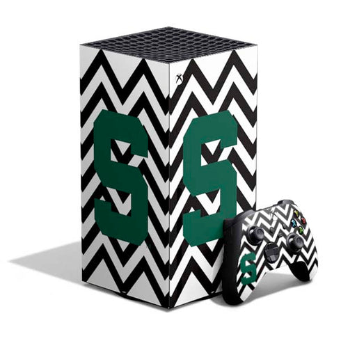 Michigan State University Spartans S Chevron XBox Series X Digital Edition Bundle Skin