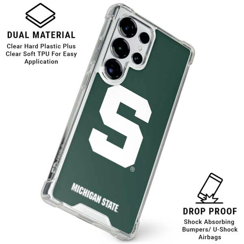 Michigan State University Spartans S Galaxy S25 Ultra Clear Case