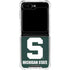 Michigan State University Spartans S Galaxy Z Flip6 Clear Case