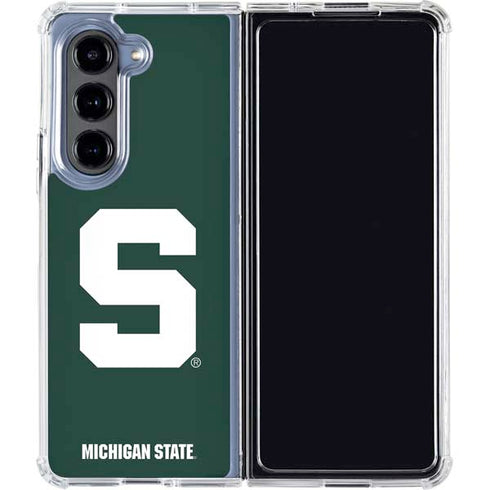Michigan State University Spartans S Galaxy Z Fold5 5G Clear Case