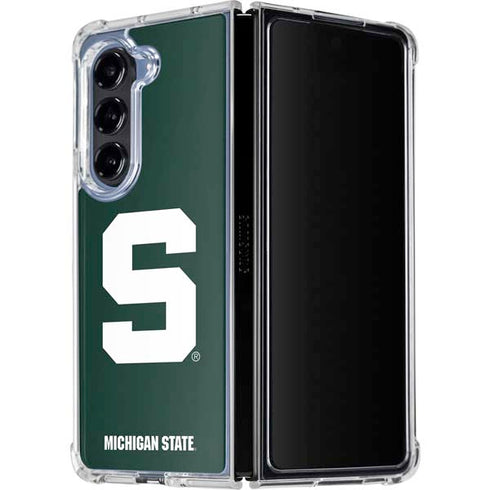 Michigan State University Spartans S Galaxy Z Fold5 5G Clear Case