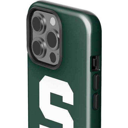 Michigan State University Spartans S iPhone 15 Pro Impact Case