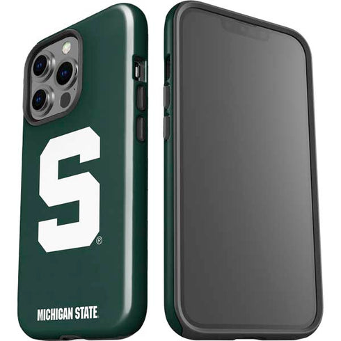 Michigan State University Spartans S iPhone 15 Pro Impact Case