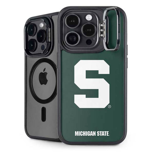Michigan State University Spartans S iPhone 15 Pro Kickstand Case