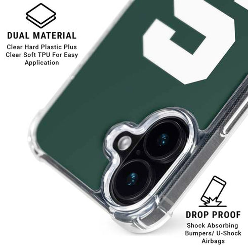 Michigan State University Spartans S iPhone 16 MagSafe Case