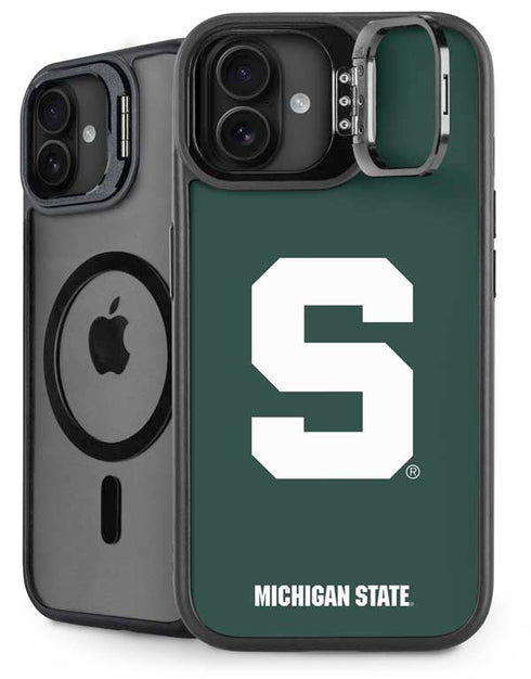 Michigan State University Spartans S iPhone 16 Plus Kickstand Case