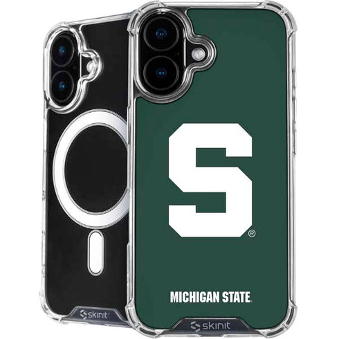 Michigan State University Spartans S iPhone 16 Plus MagSafe Case