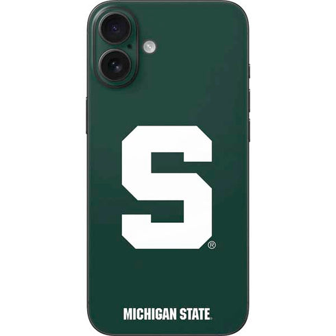 Michigan State University Spartans S iPhone 16 Plus Skin