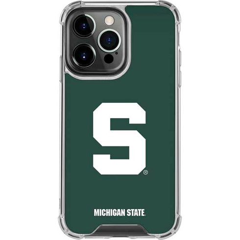 Michigan State University Spartans S iPhone 16 Pro Clear Case