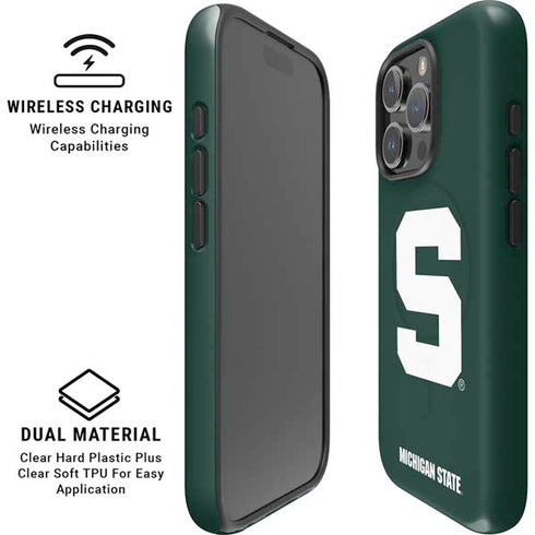 Michigan State University Spartans S iPhone 16 Pro Magsafe Impact Case