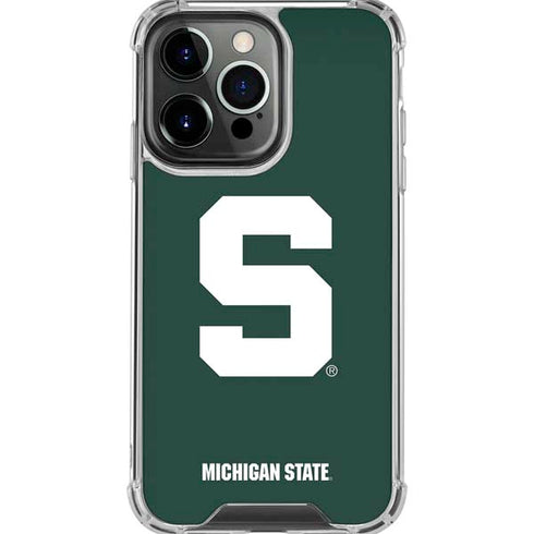 Michigan State University Spartans S iPhone 16 Pro Max Clear Case