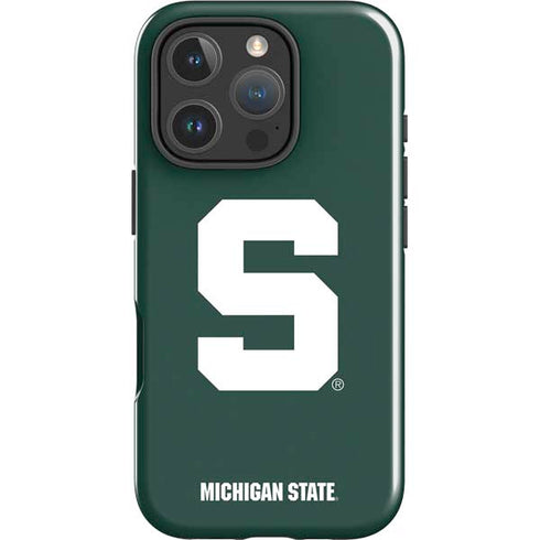 Michigan State University Spartans S iPhone 16 Pro Max Impact Case