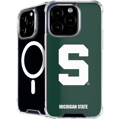 Michigan State University Spartans S iPhone 16 Pro Max MagSafe Case