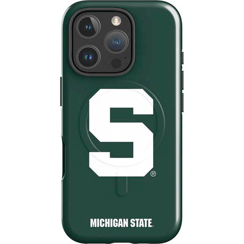Michigan State University Spartans S iPhone 16 Pro Max Magsafe Impact Case