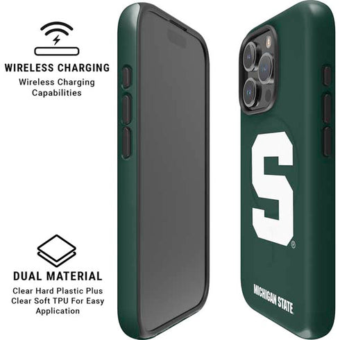 Michigan State University Spartans S iPhone 16 Pro Max Magsafe Impact Case