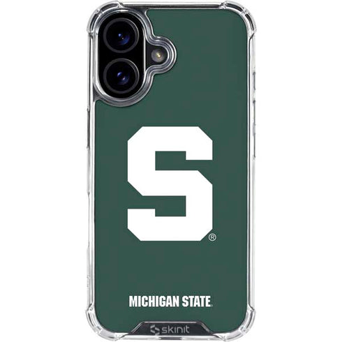 Michigan State University Spartans S iPhone 17 Clear Case