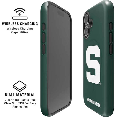 Michigan State University Spartans S iPhone 17 Magsafe Impact Case