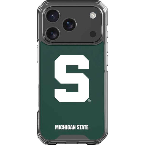 Michigan State University Spartans S iPhone 17 Pro Clear Case