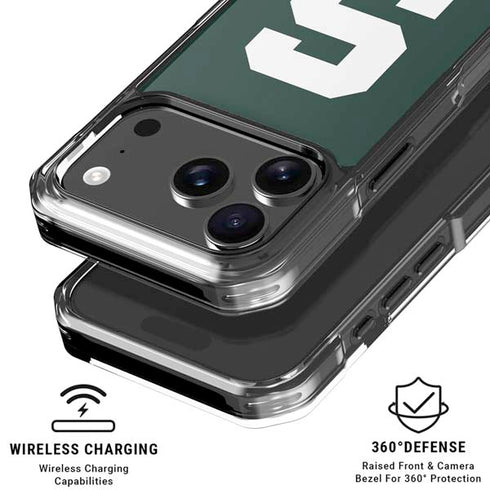 Michigan State University Spartans S iPhone 17 Pro Clear Case