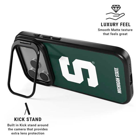 Michigan State University Spartans S iPhone 17 Pro Kickstand Case
