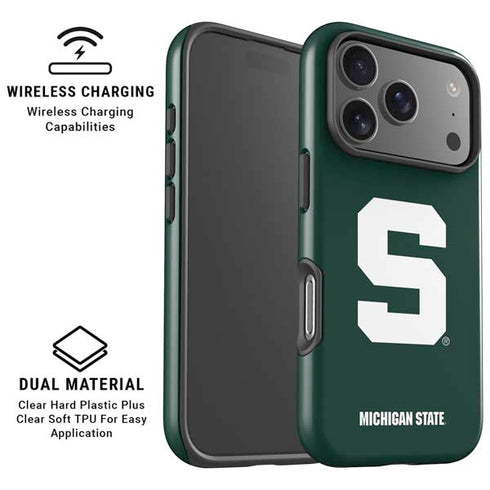 Michigan State University Spartans S iPhone 17 Pro Magsafe Impact Case