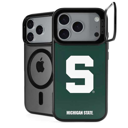 Michigan State University Spartans S iPhone 17 Pro Max Kickstand Case