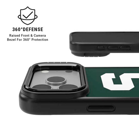 Michigan State University Spartans S iPhone 17 Pro Max Kickstand Case