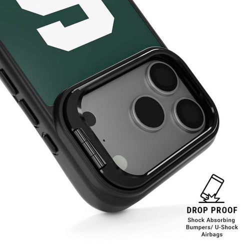 Michigan State University Spartans S iPhone 17 Pro Max Kickstand Case