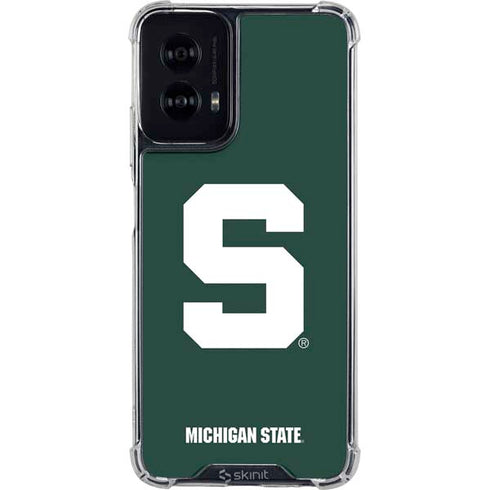 Michigan State University Spartans S Moto G Power 5G (2024) Clear Case