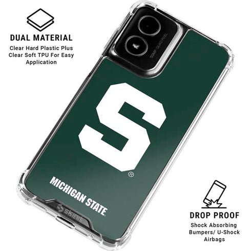 Michigan State University Spartans S Moto G Power 5G (2024) Clear Case
