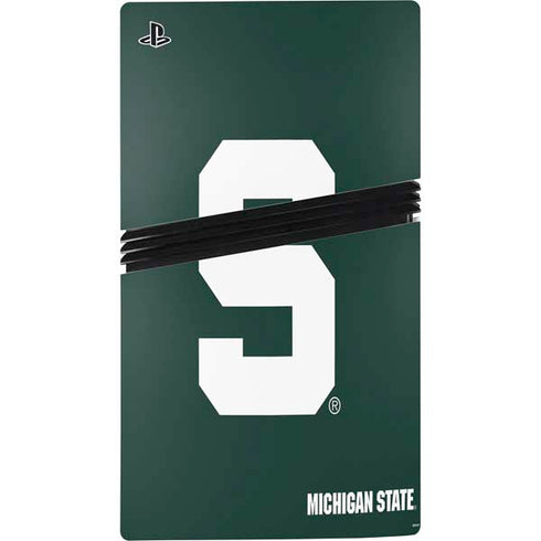 Michigan State University Spartans S PS5 Pro Disk Bundle Skin
